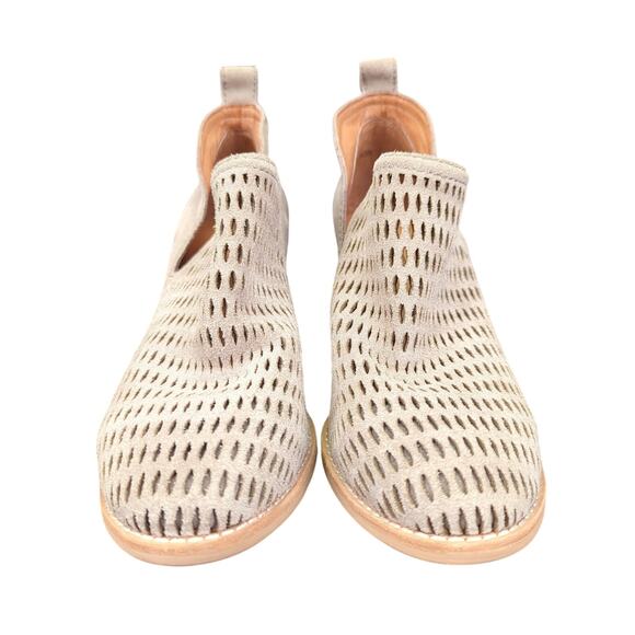 Jeffrey Campbell Vanhook Taupe Ankle Booties Perf Cutout Leather Suede Women's 6 - Picture 3 of 8